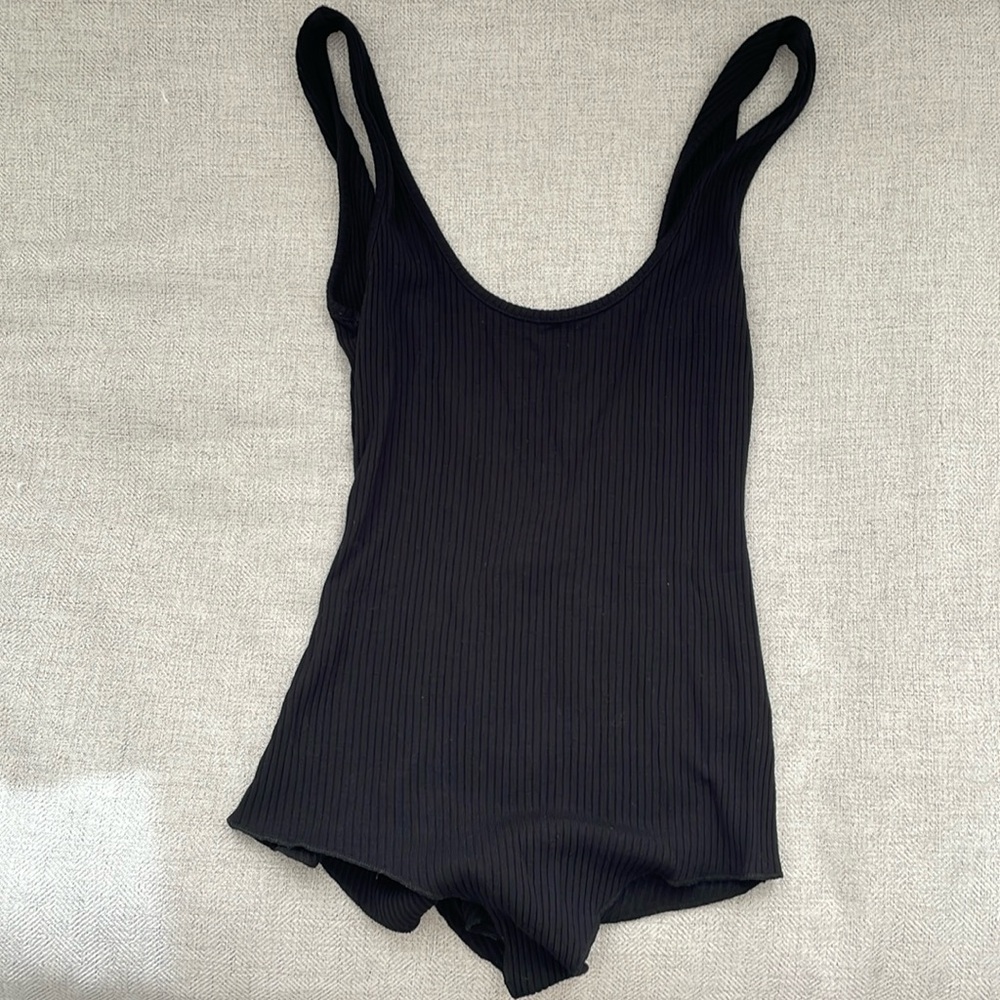 Black Bodysuit with Low Back